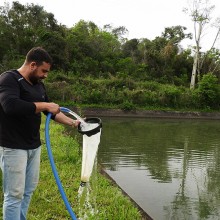 Filtragem de água em pisciculturas para avaliação quantitativa do mexilhão-dourado