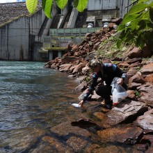 Amostragem de água em usinas hidrelétricas para avaliação molecular da presença do mexilhão-dourado