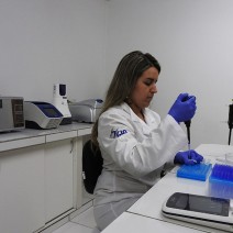 Processamento e análise de amostras no laboratório